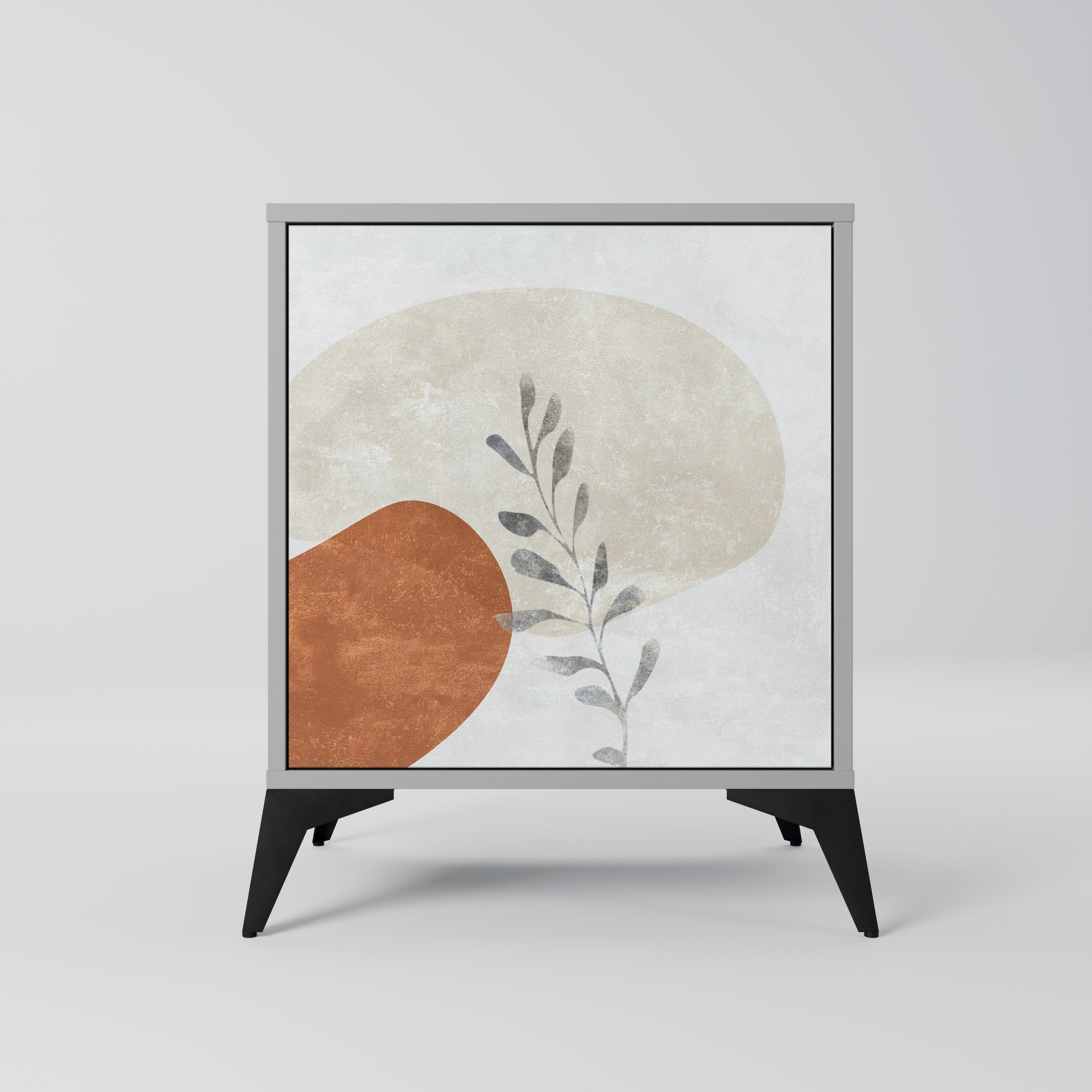 TRANQUIL TWIG 1-Door Sideboard in Grey Finish