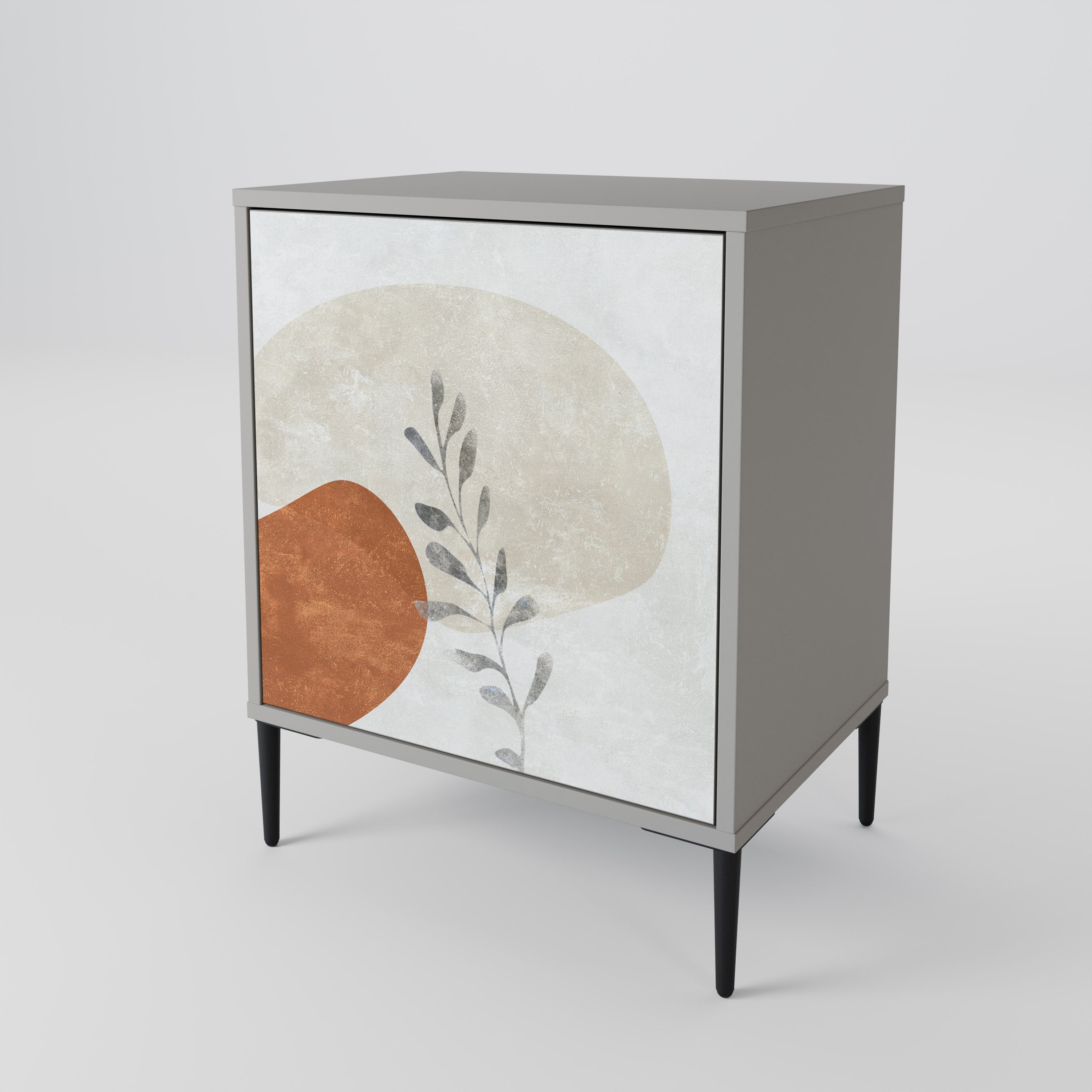 TRANQUIL TWIG 1-Door Sideboard in Grey Finish