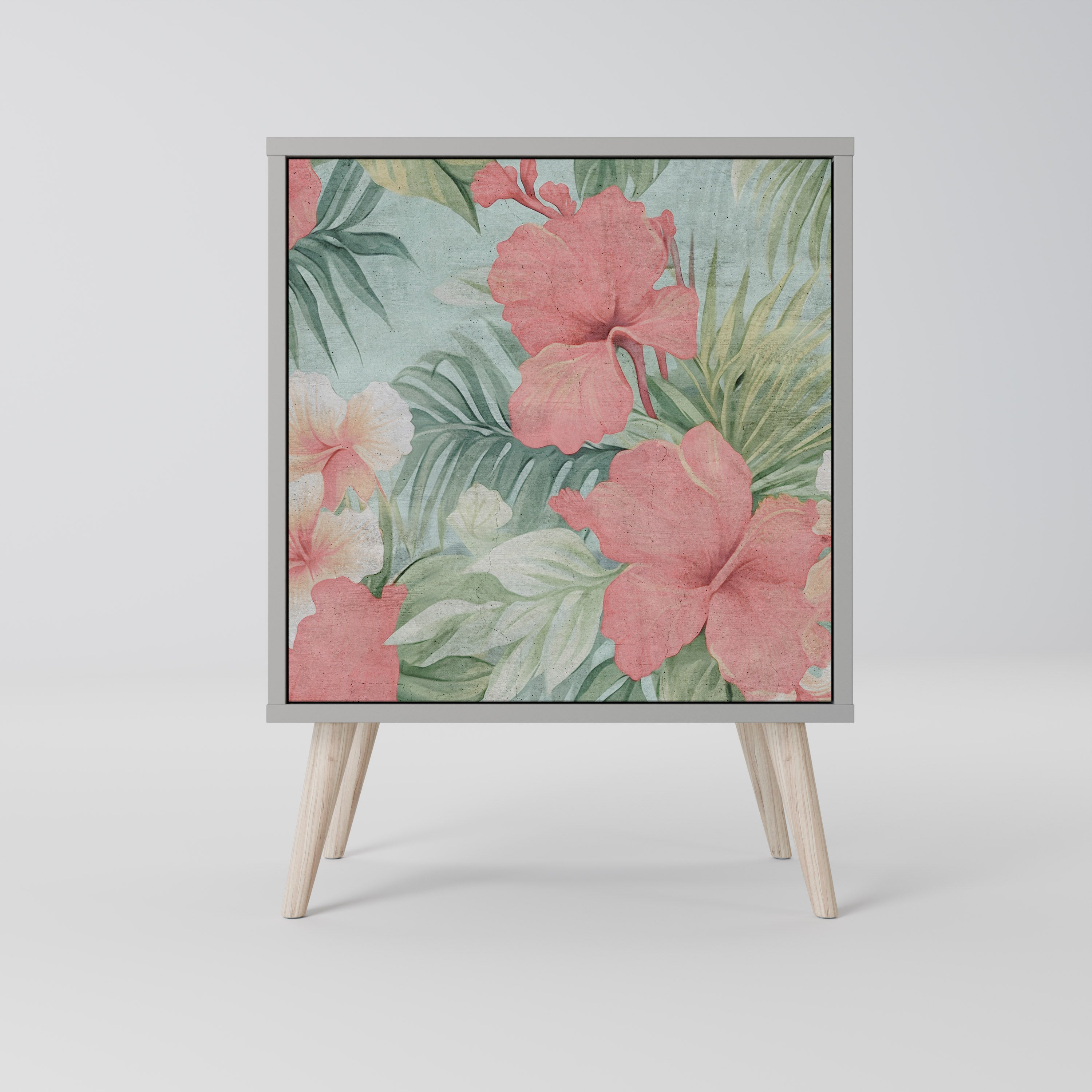 HAWAIIAN SPIRIT Aparador de 1 Porta em Acabamento Cinzento