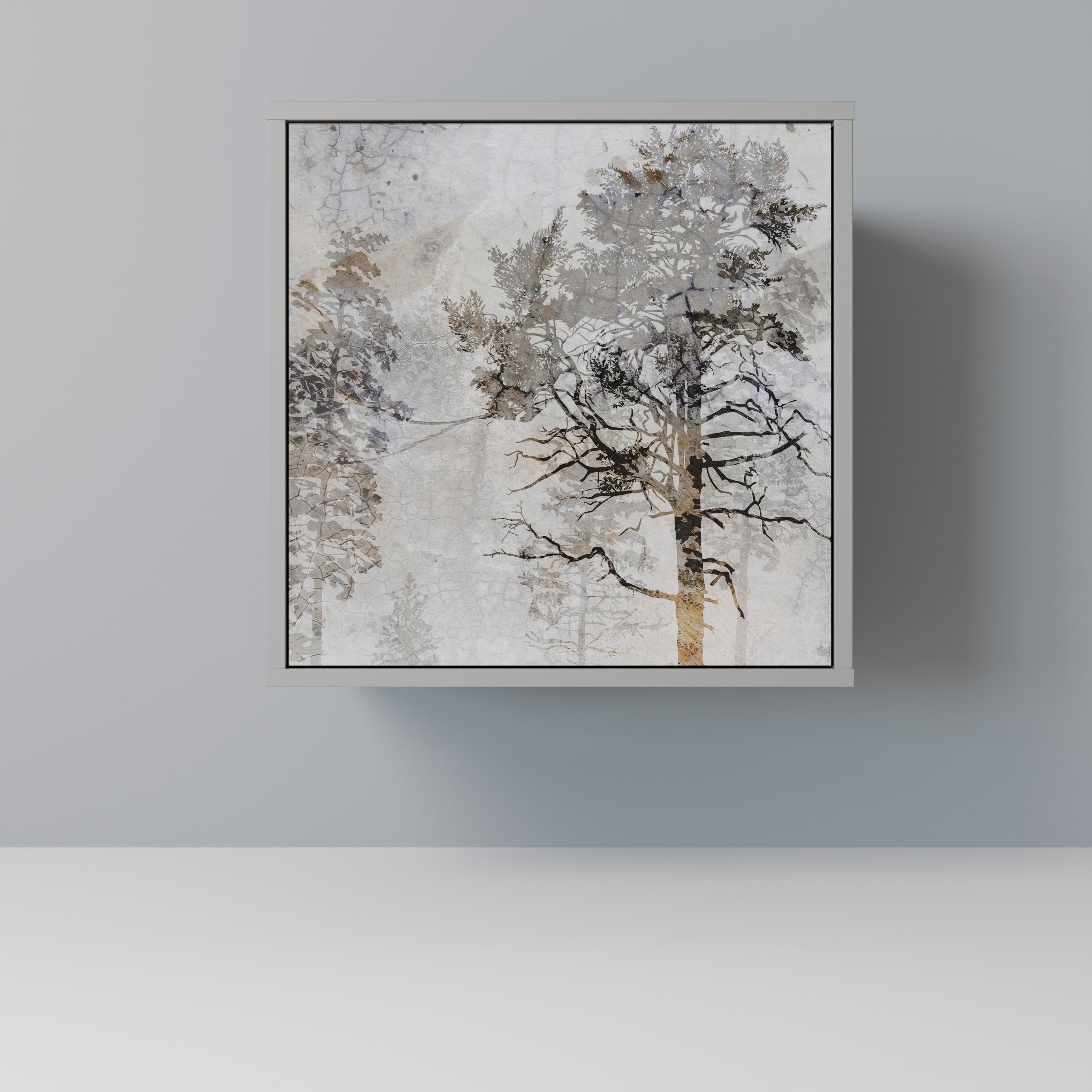 FADE IN THE TREES Aparador de 1 Porta em Acabamento Cinzento