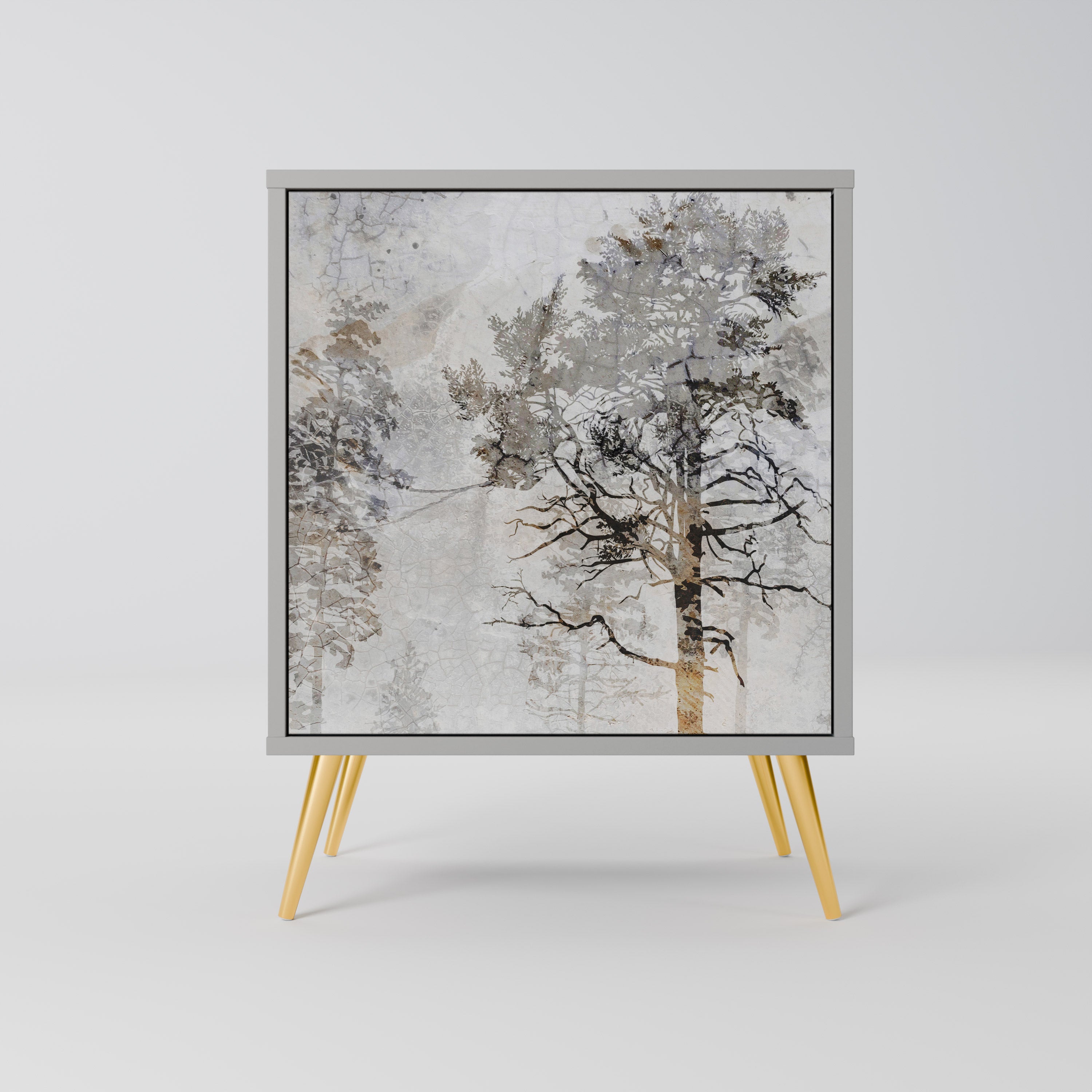 FADE IN THE TREES Aparador de 1 Porta em Acabamento Cinzento