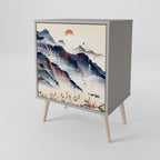 JAPANESE LANDSCAPE Aparador de 1 Porta em Acabamento Cinzento