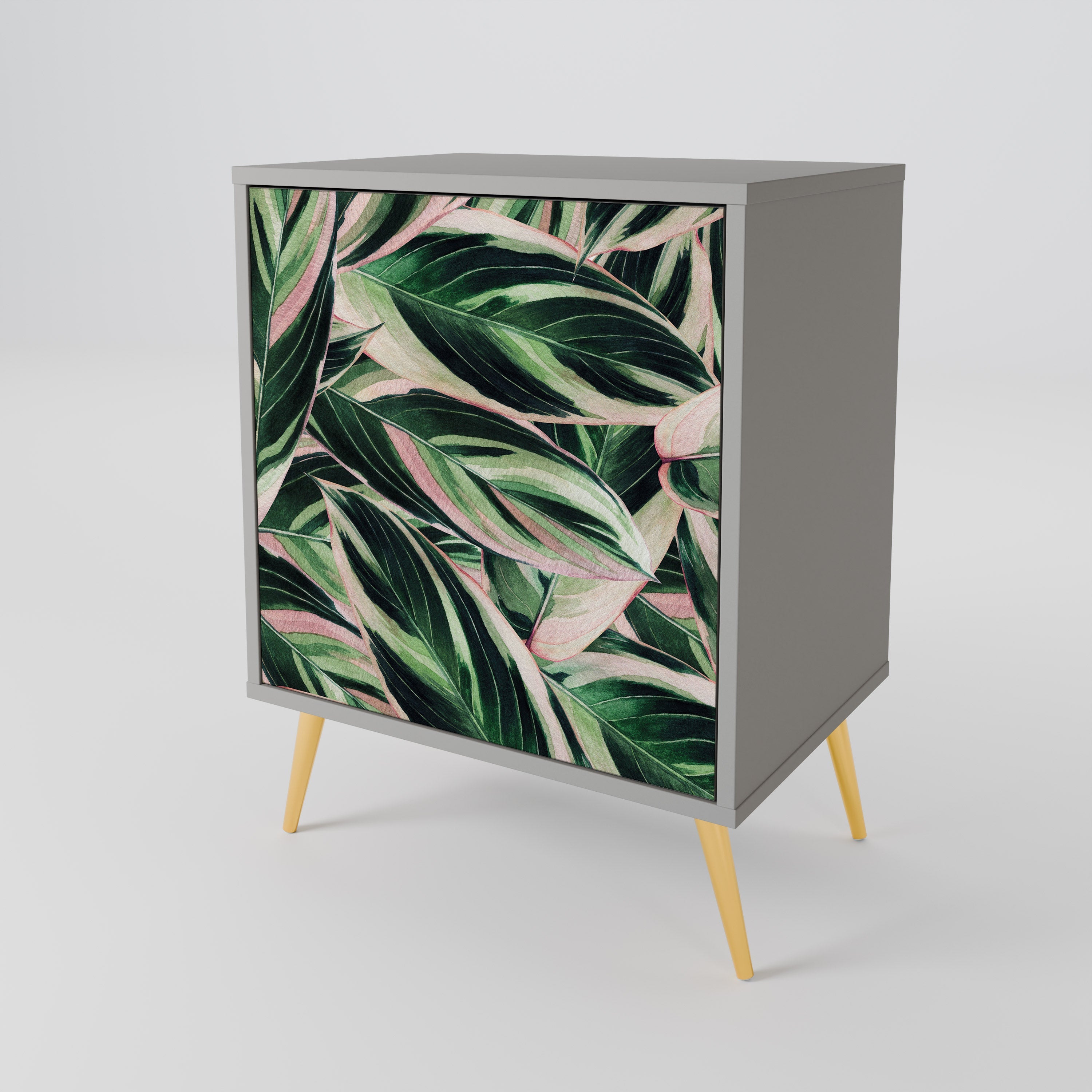 EERIE STROMANTHE Aparador de 1 Porta em Acabamento Cinzento