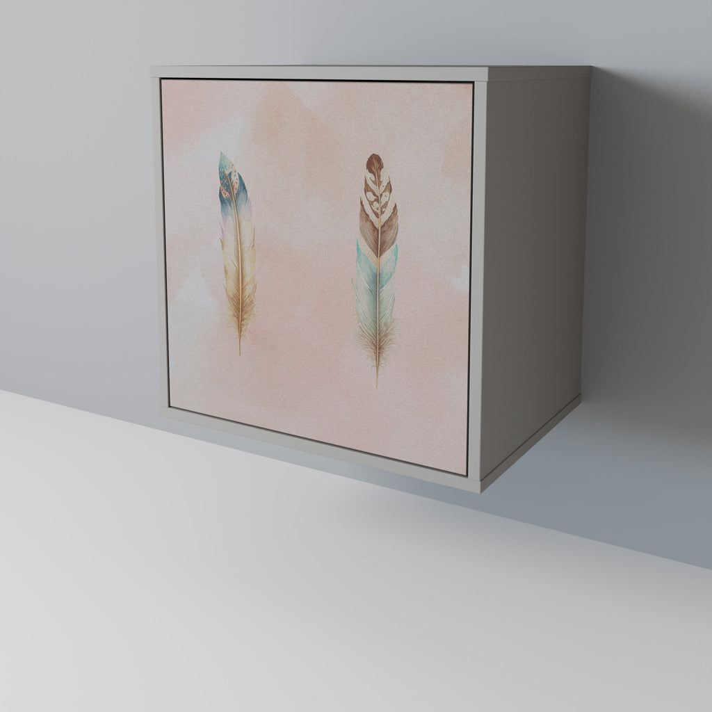 THE DELIQUESCE Aparador de 1 Porta em Acabamento Cinzento