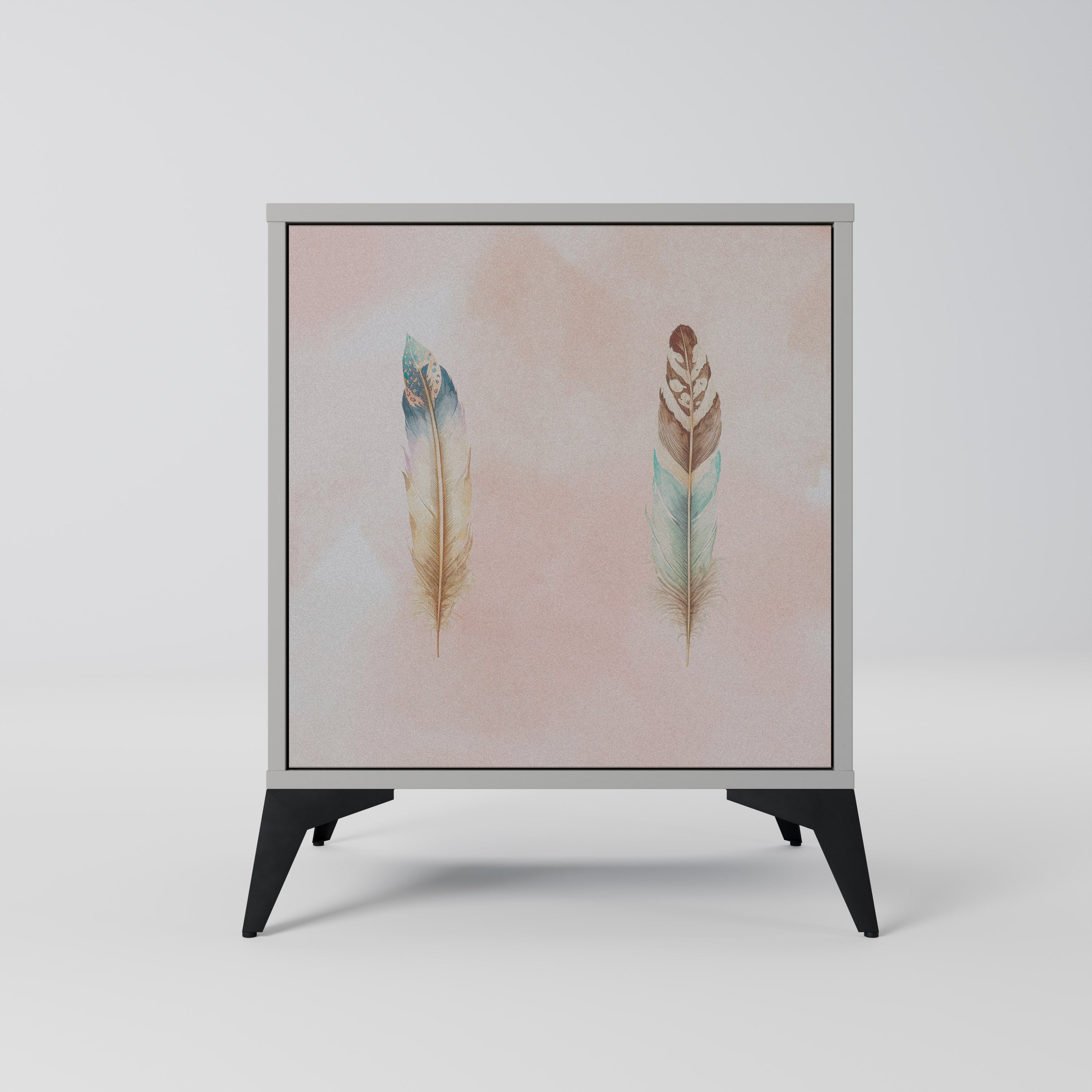 THE DELIQUESCE Aparador de 1 Porta em Acabamento Cinzento