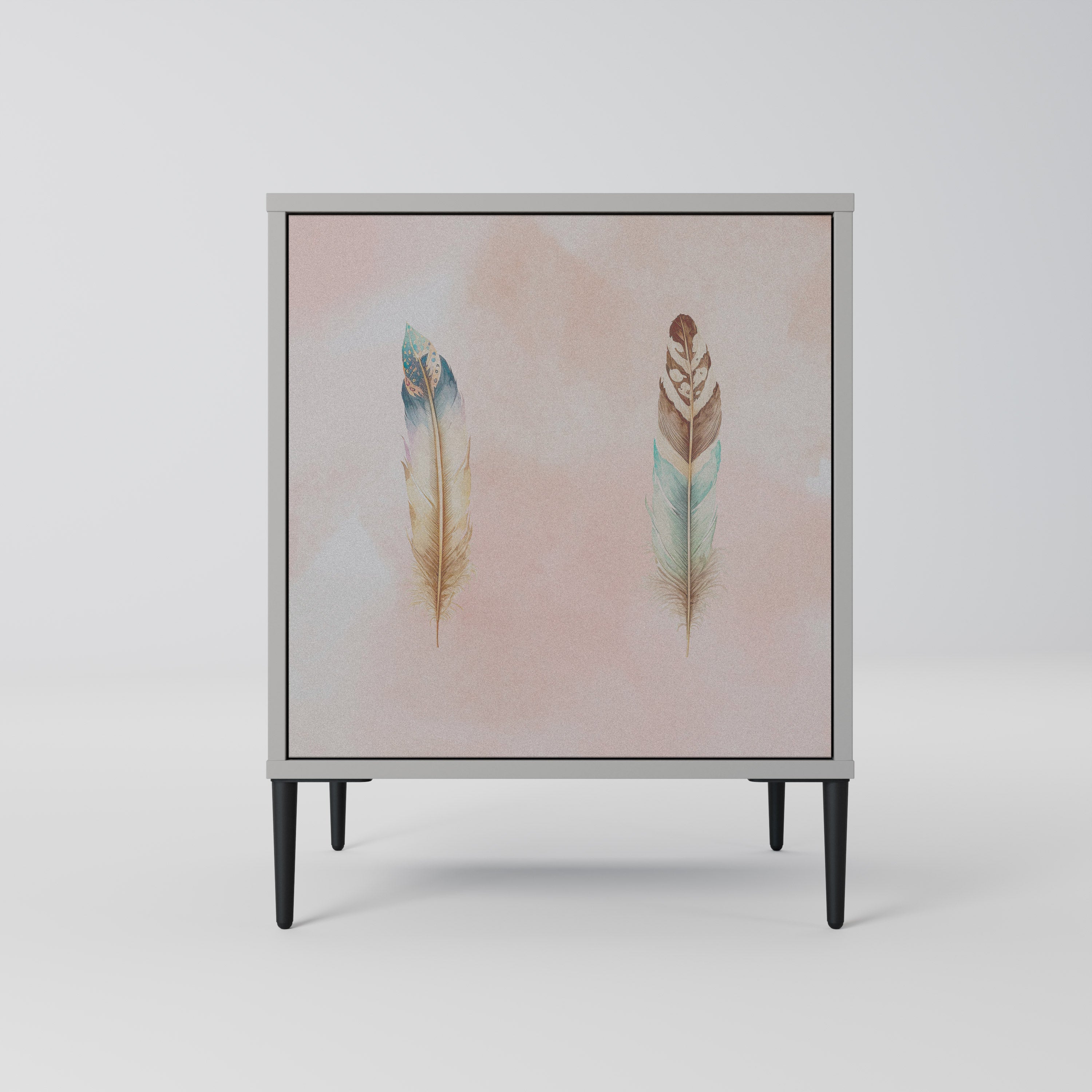 THE DELIQUESCE Aparador de 1 Porta em Acabamento Cinzento