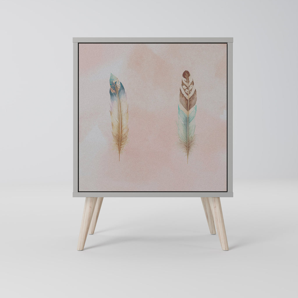 THE DELIQUESCE Aparador de 1 Porta em Acabamento Cinzento