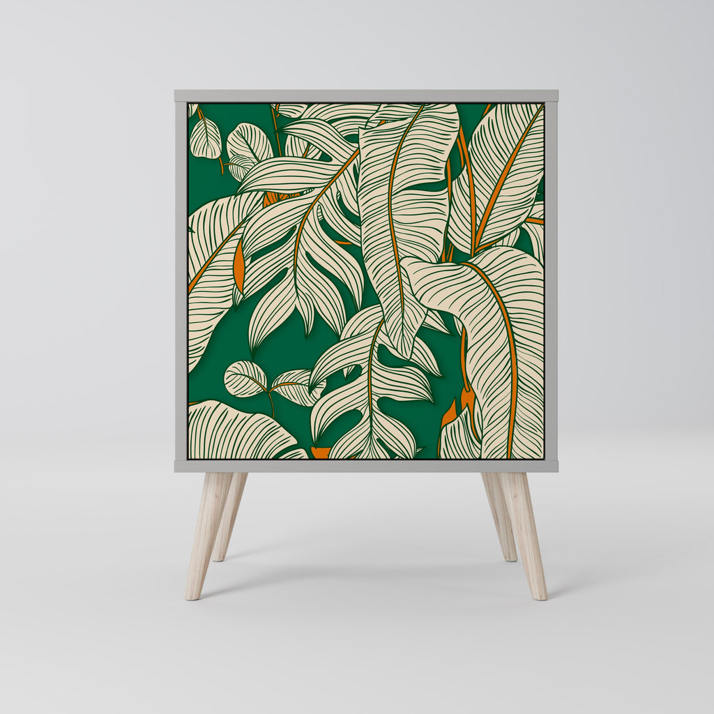 VERDANT PLEASURES 1-Door Sideboard in Grey Finish