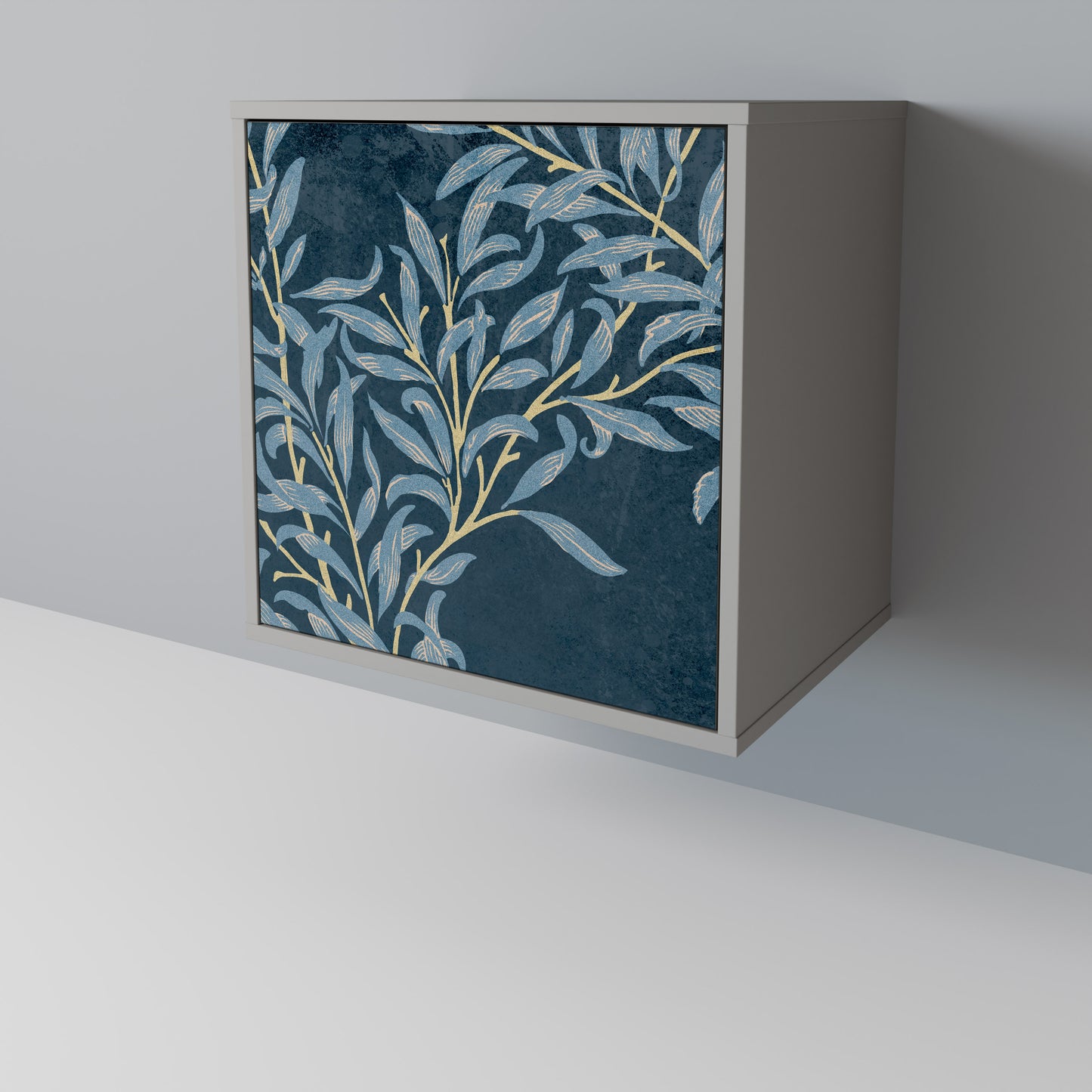 BLUE LEAVES 1-Door Sideboard