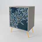 BLUE LEAVES 1-Door Sideboard in Grey Finish