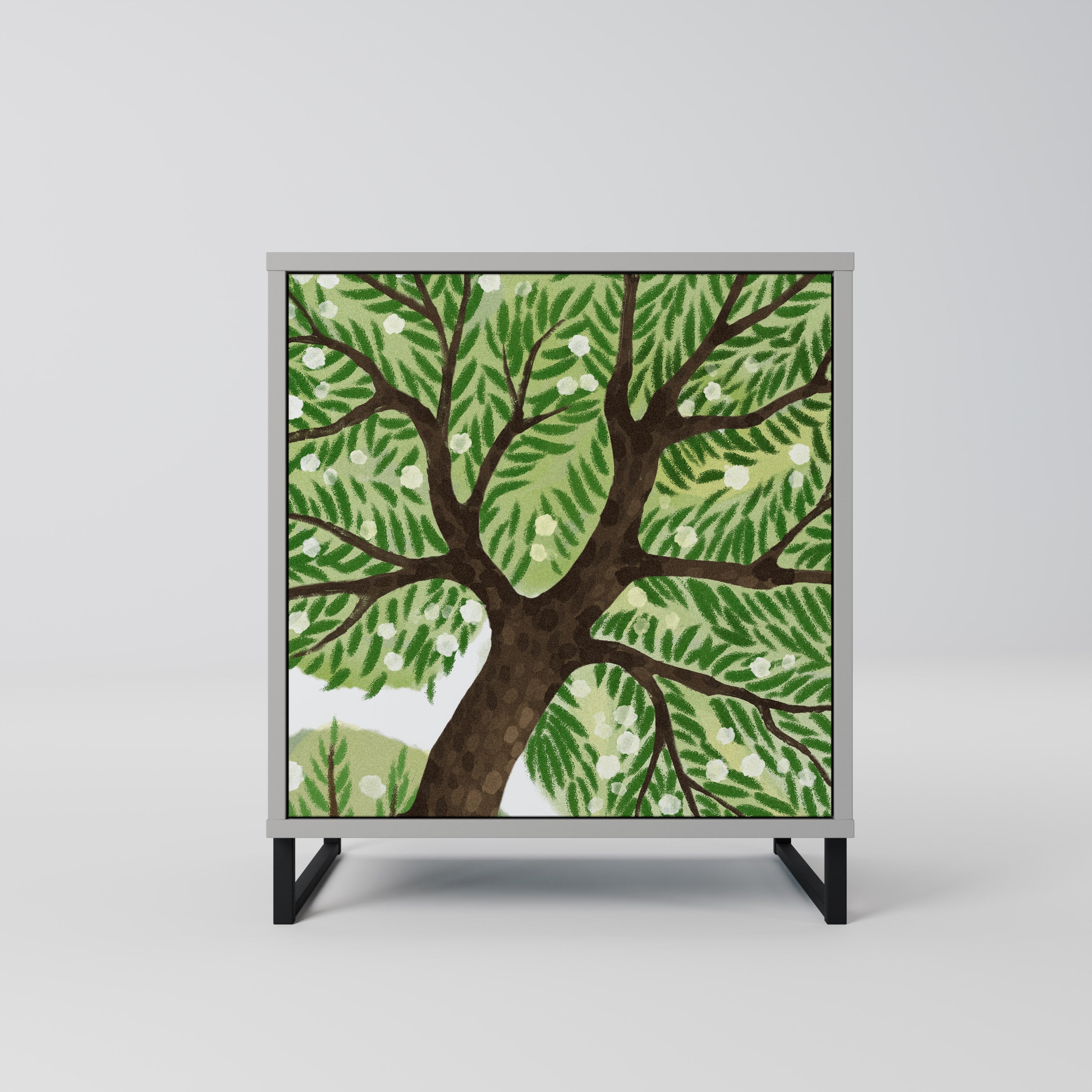 WILDERNESS DASH Aparador de 1 Porta em Acabamento Cinzento