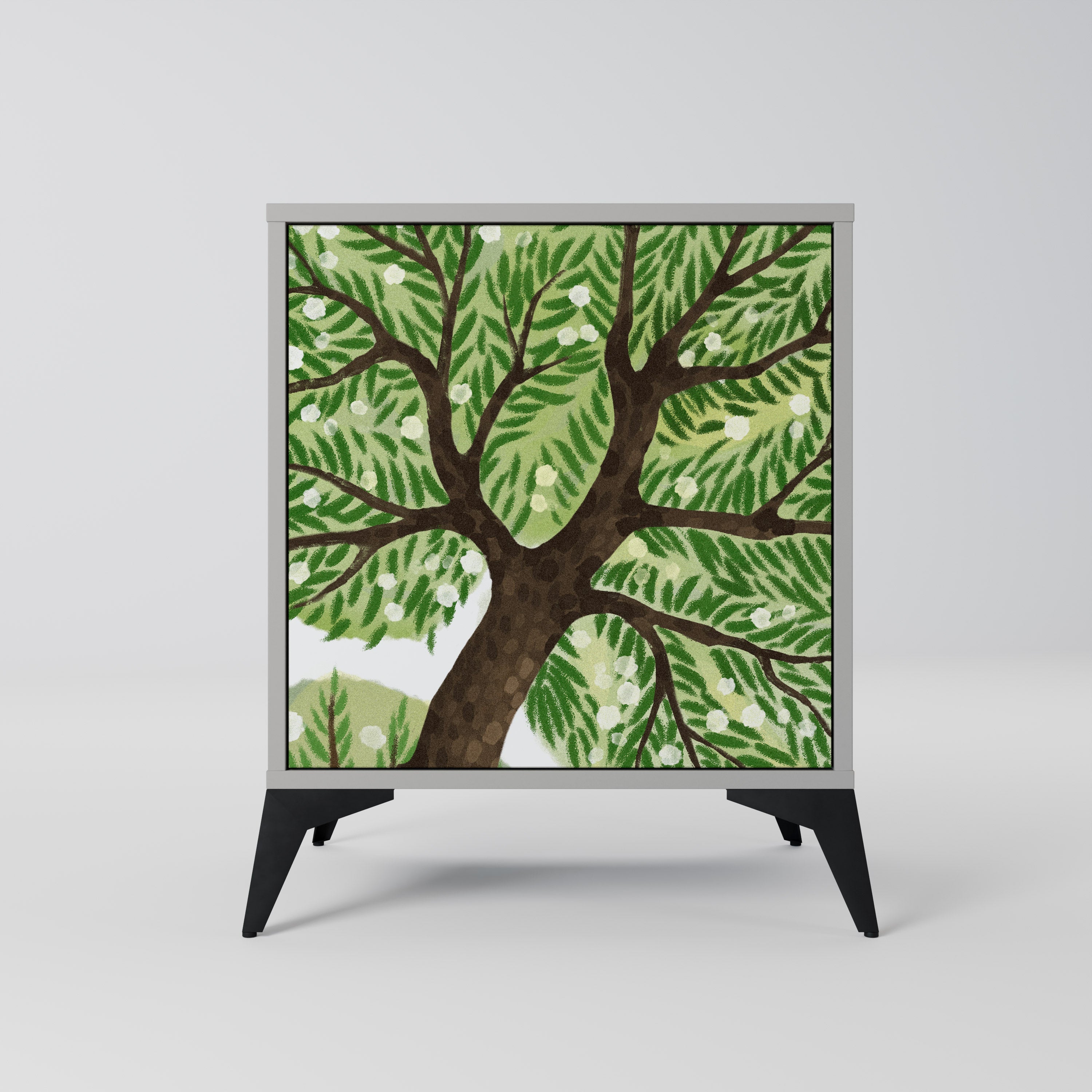 WILDERNESS DASH Aparador de 1 Porta em Acabamento Cinzento