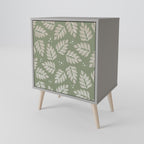LEAVES ON GREEN 1-Door Sideboard in Grey Finish