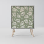 LEAVES ON GREEN 1-Door Sideboard in Grey Finish