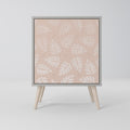 LEAVES ON BEIGE 1-Door Sideboard in Grey Finish
