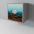 LUNAR SECRETS 1-Door Sideboard in Grey Finish