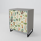 PALM SPRING 1-Door Sideboard in Grey Finish