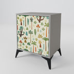 PALM SPRING 1-Door Sideboard in Grey Finish
