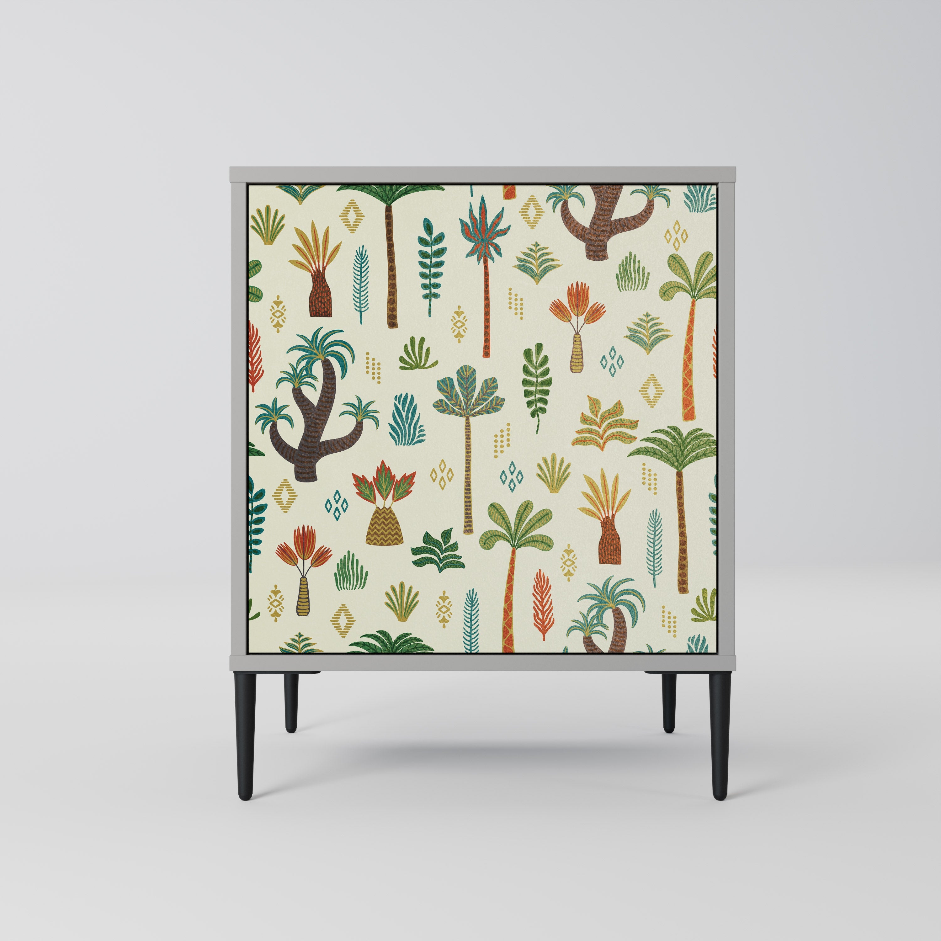 PALM SPRING 1-Door Sideboard in Grey Finish