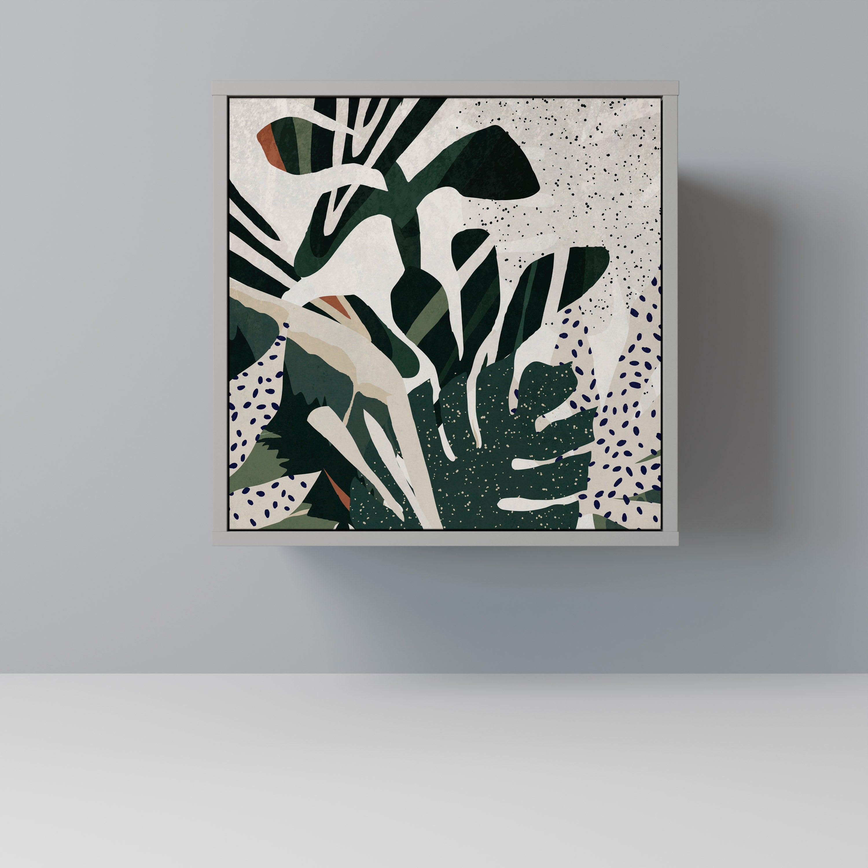 VERDURE FORMATION 1-Door Sideboard in Grey Finish