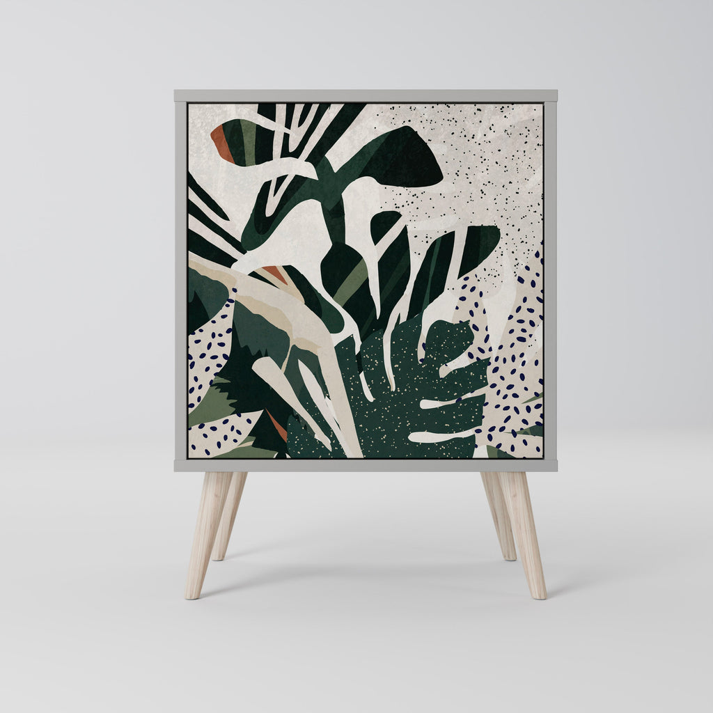 VERDURE FORMATION 1-Door Sideboard in Grey Finish