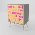 SKATEBOARD ARTISTRY Aparador de 1 Porta em Acabamento Cinzento