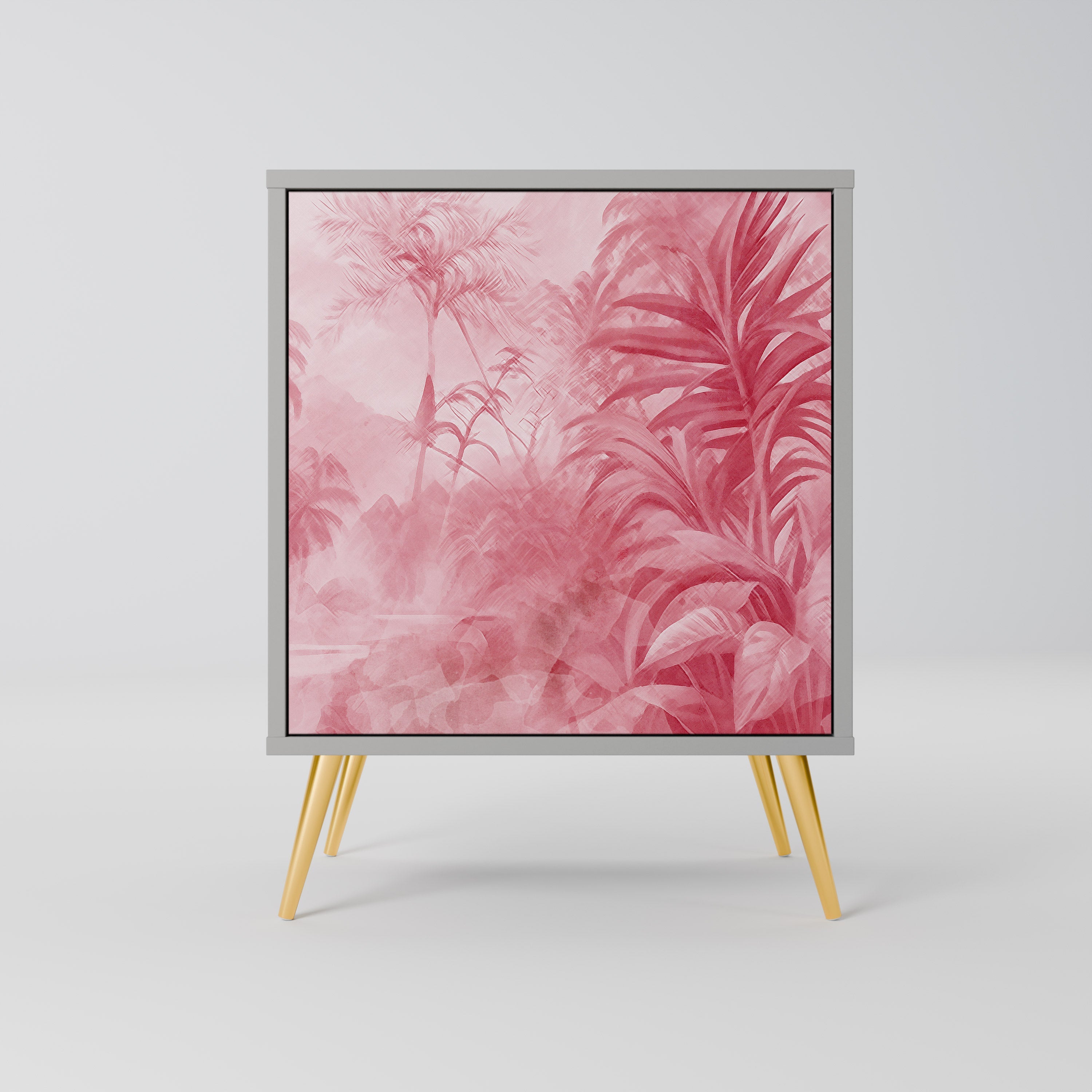 SWEET TROPICS 1-Door Sideboard in Grey Finish