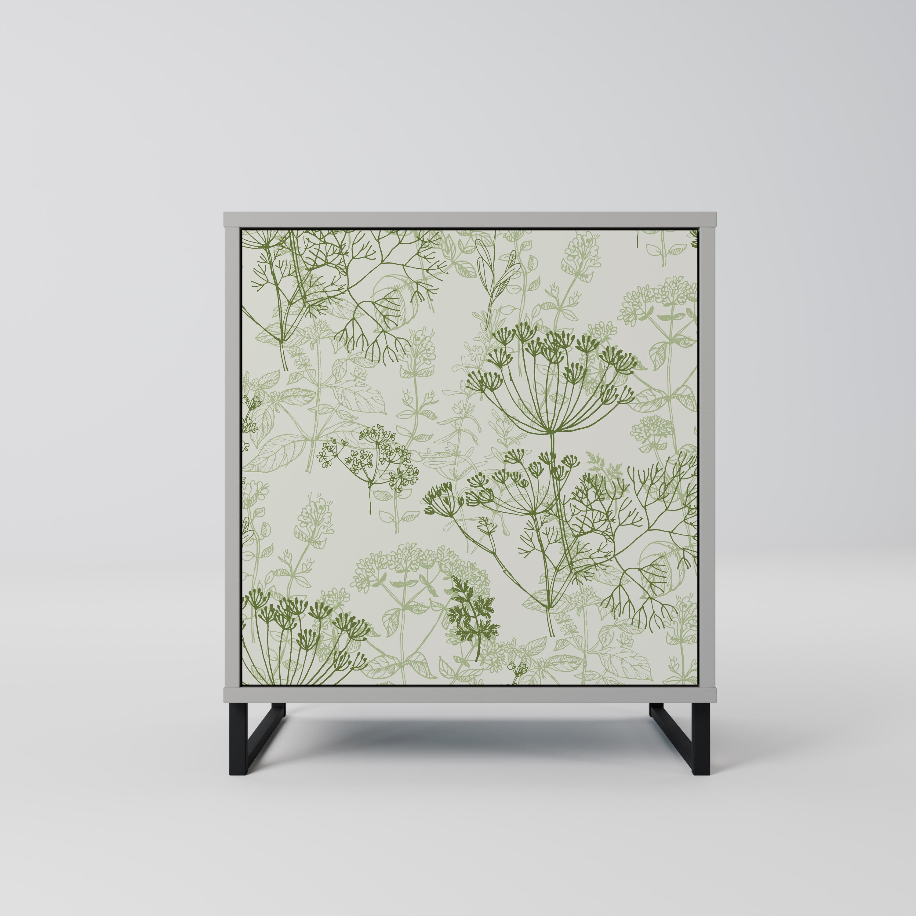 FENNEL BALDACHIN 1-Door Sideboard in Grey Finish