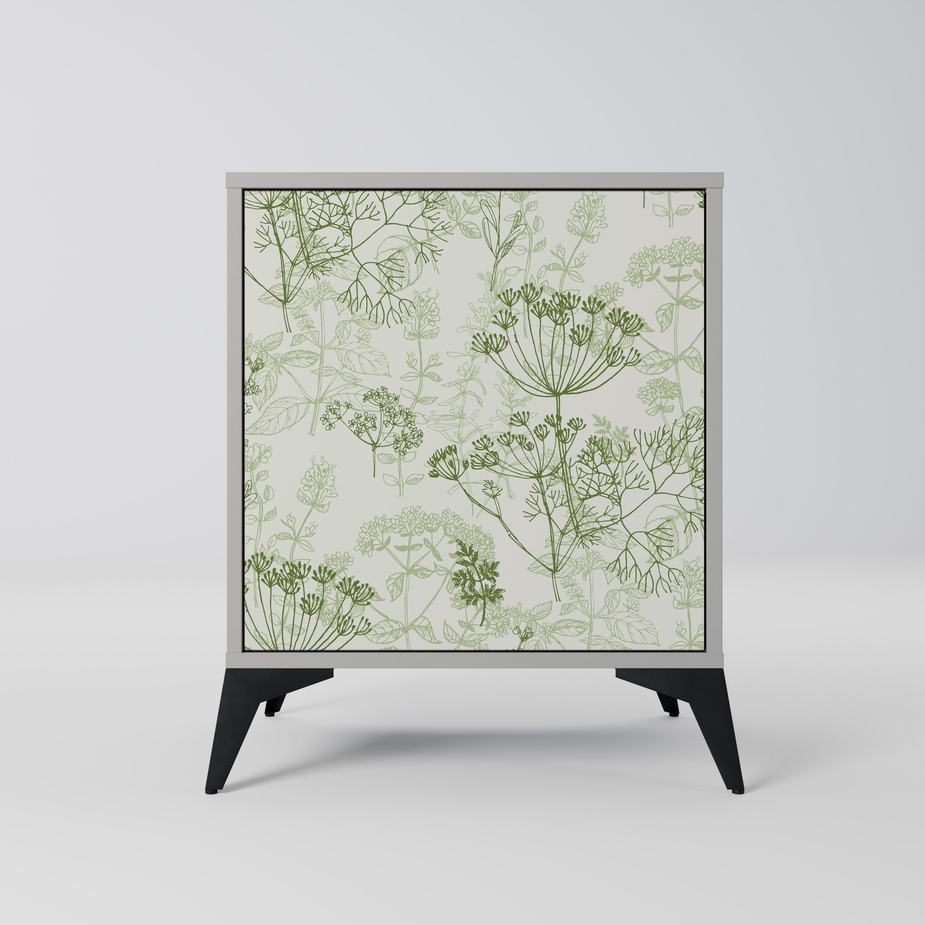 FENNEL BALDACHIN 1-Door Sideboard in Grey Finish