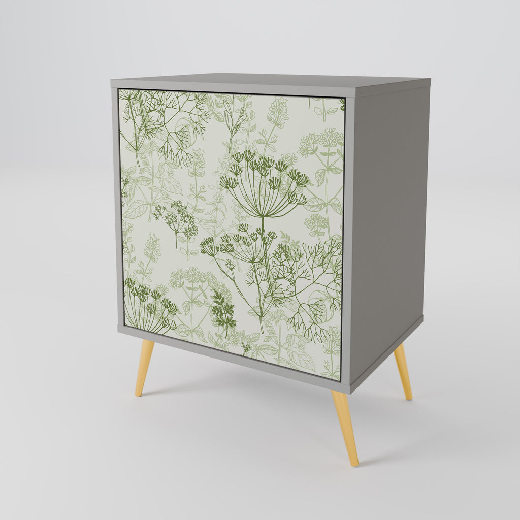 FENNEL BALDACHIN 1-Door Sideboard in Grey Finish