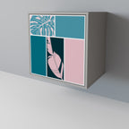 COMBINATION OF SHAPES 1-Door Sideboard in Grey Finish