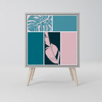 COMBINATION OF SHAPES 1-Door Sideboard in Grey Finish