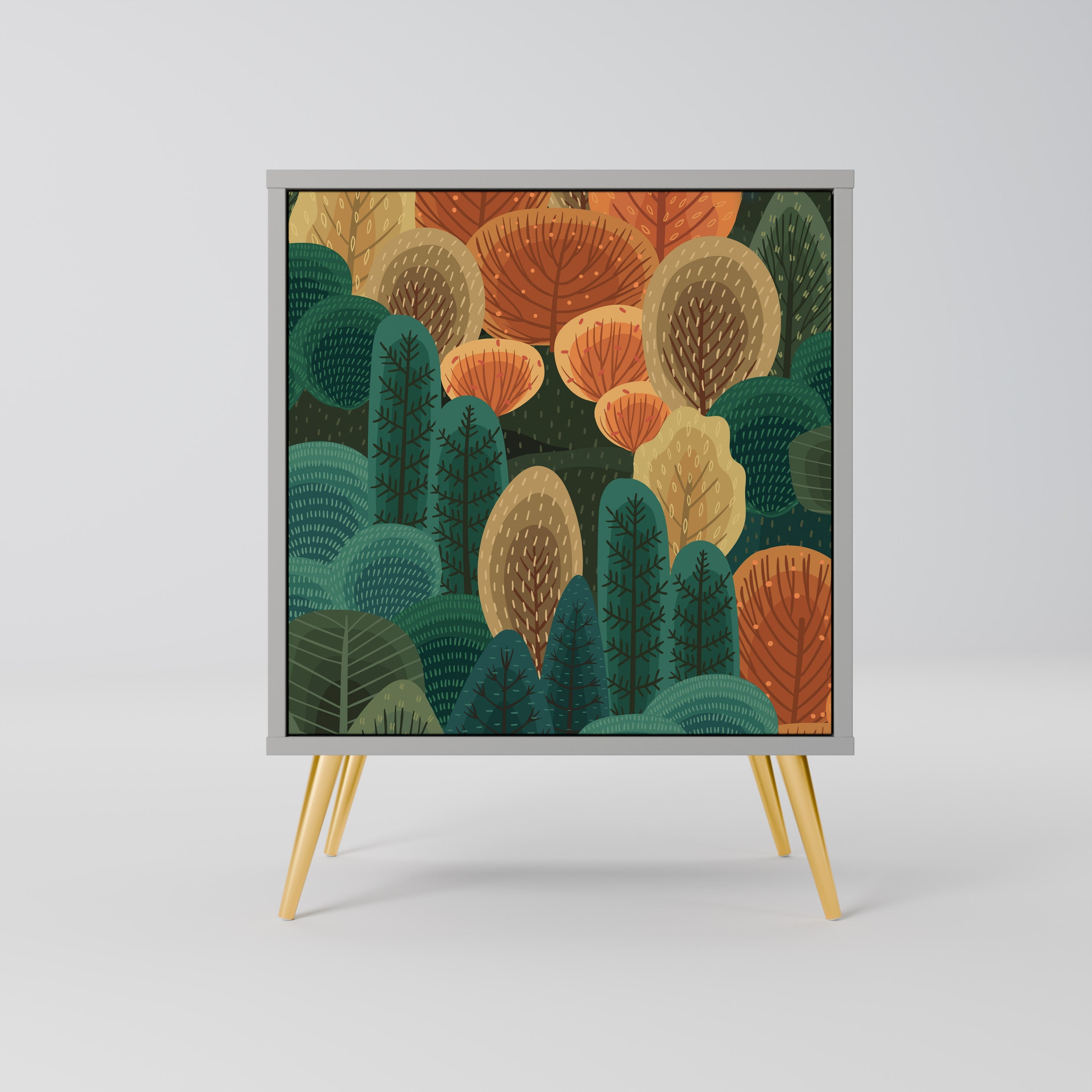 AUTUMN KALEIDOSCOPE Aparador de 1 Porta em Acabamento Cinzento