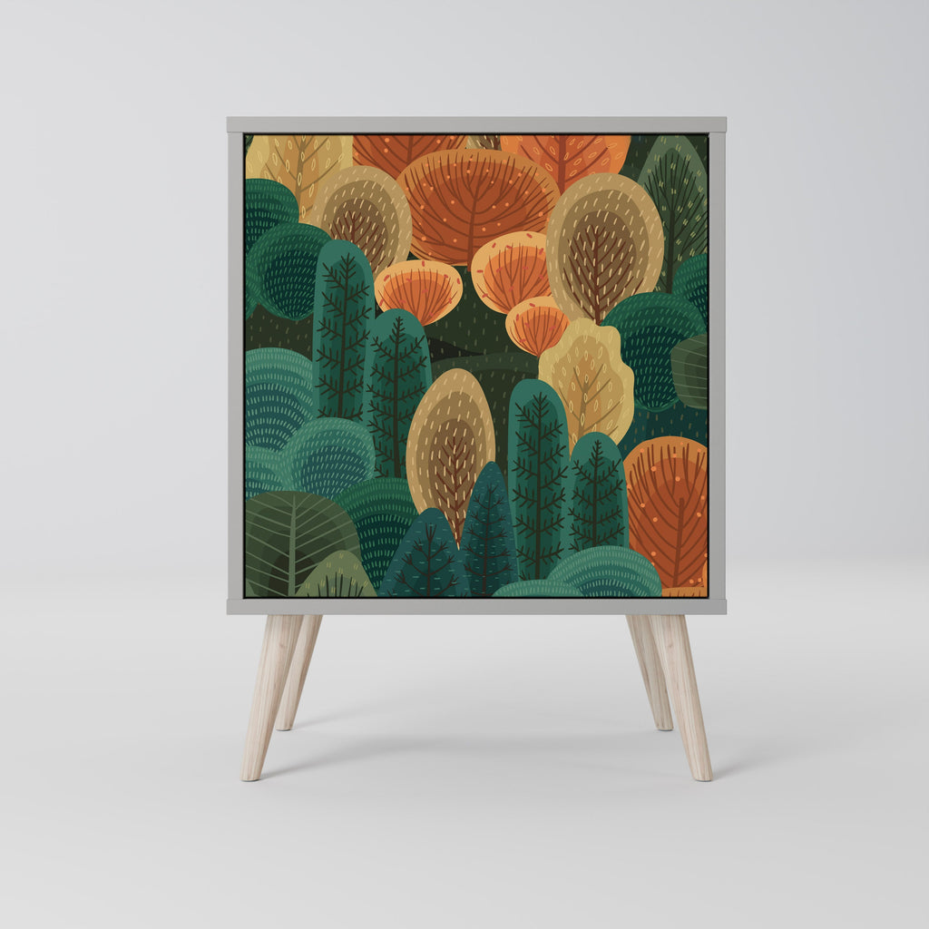 AUTUMN KALEIDOSCOPE Aparador de 1 Porta em Acabamento Cinzento