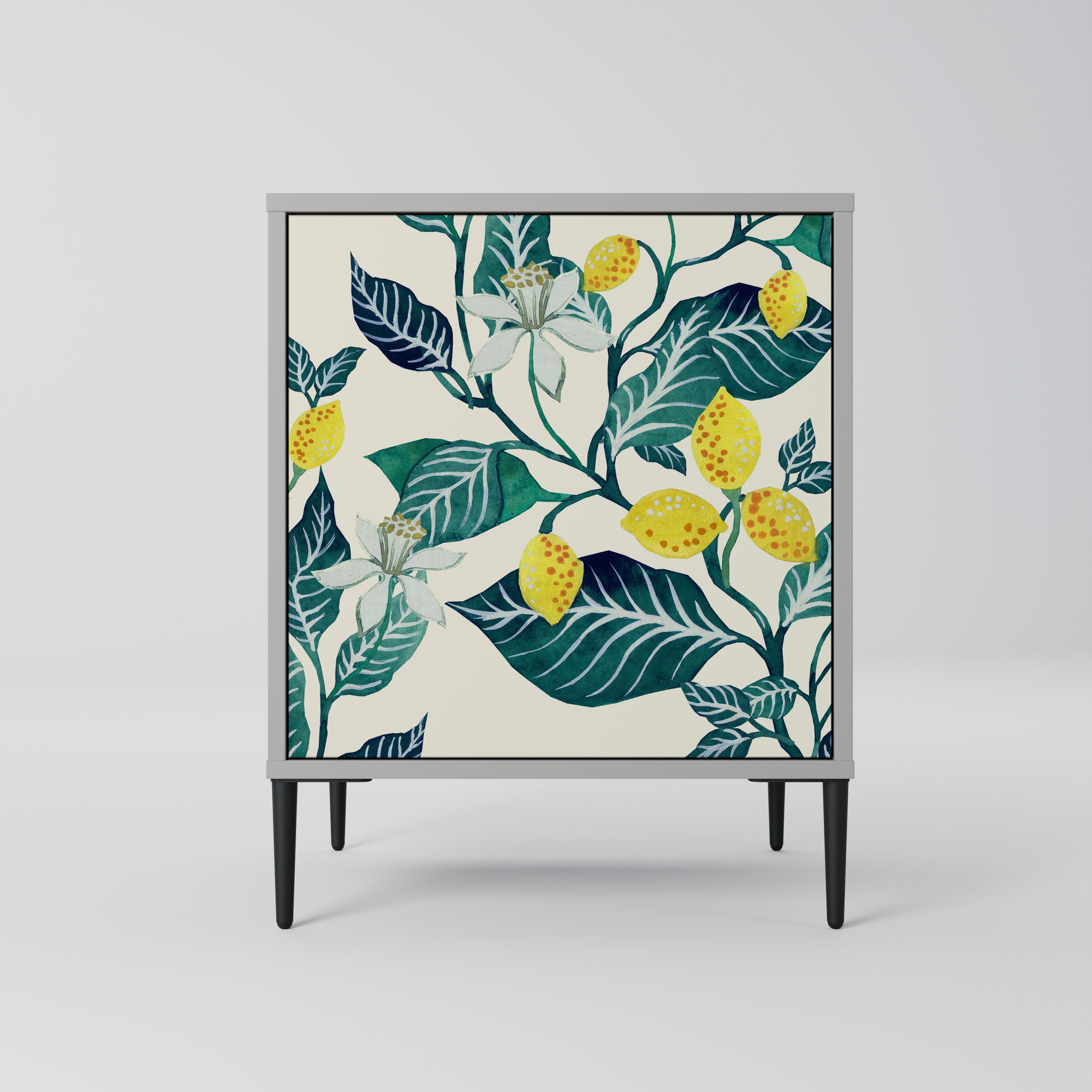 LEMON TREE 1-Door Sideboard in Grey Finish