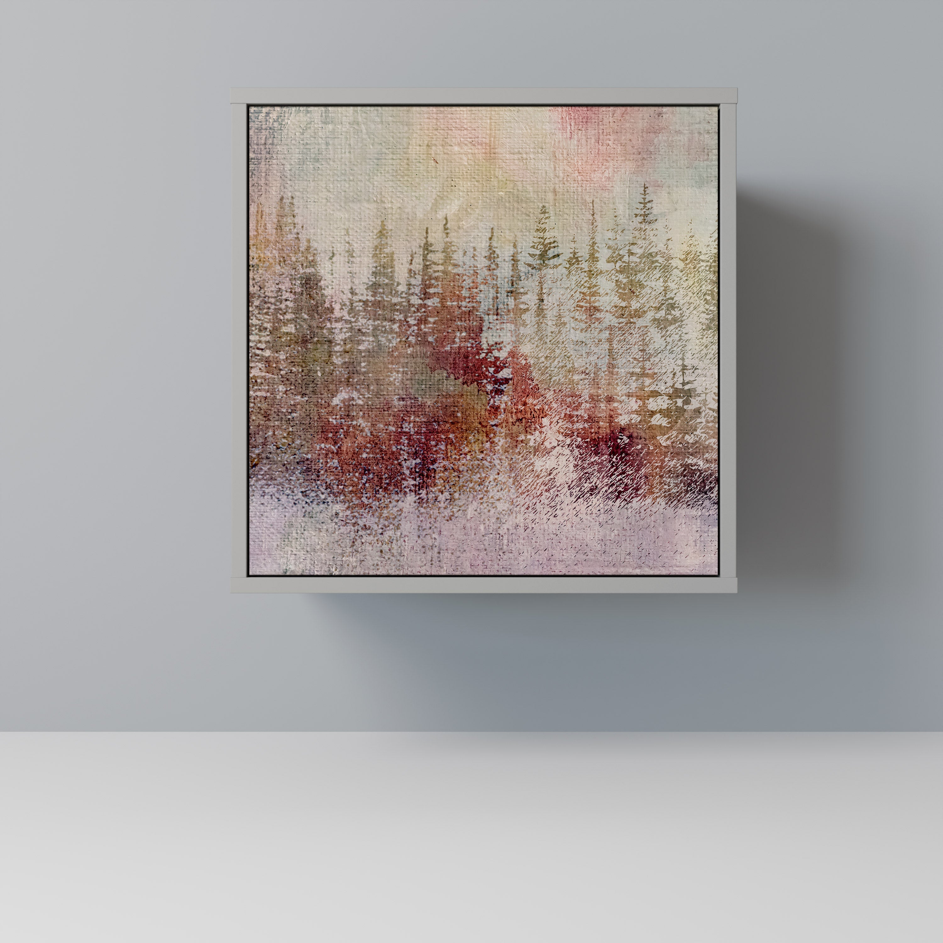 VEILED SUMMIT Aparador de 1 Porta em Acabamento Cinzento