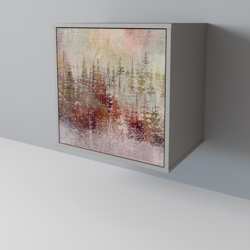 VEILED SUMMIT Aparador de 1 Porta em Acabamento Cinzento