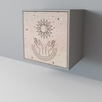 DELICATE BEAUTY 1-Door Sideboard in Grey Finish