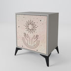 DELICATE BEAUTY 1-Door Sideboard in Grey Finish