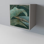 ROYAL GREEN 1-Door Sideboard in Grey Finish