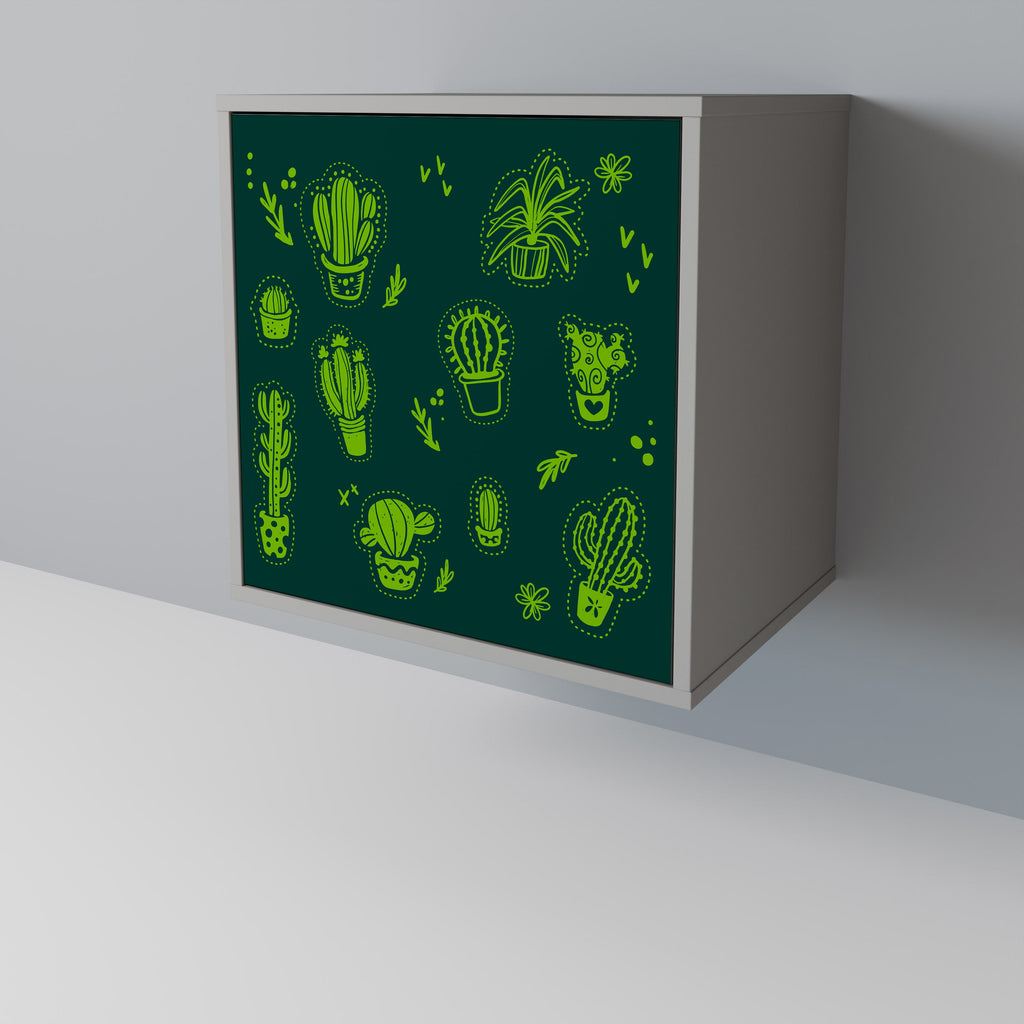 DESERT GREEN Aparador de 1 Porta em Acabamento Cinzento