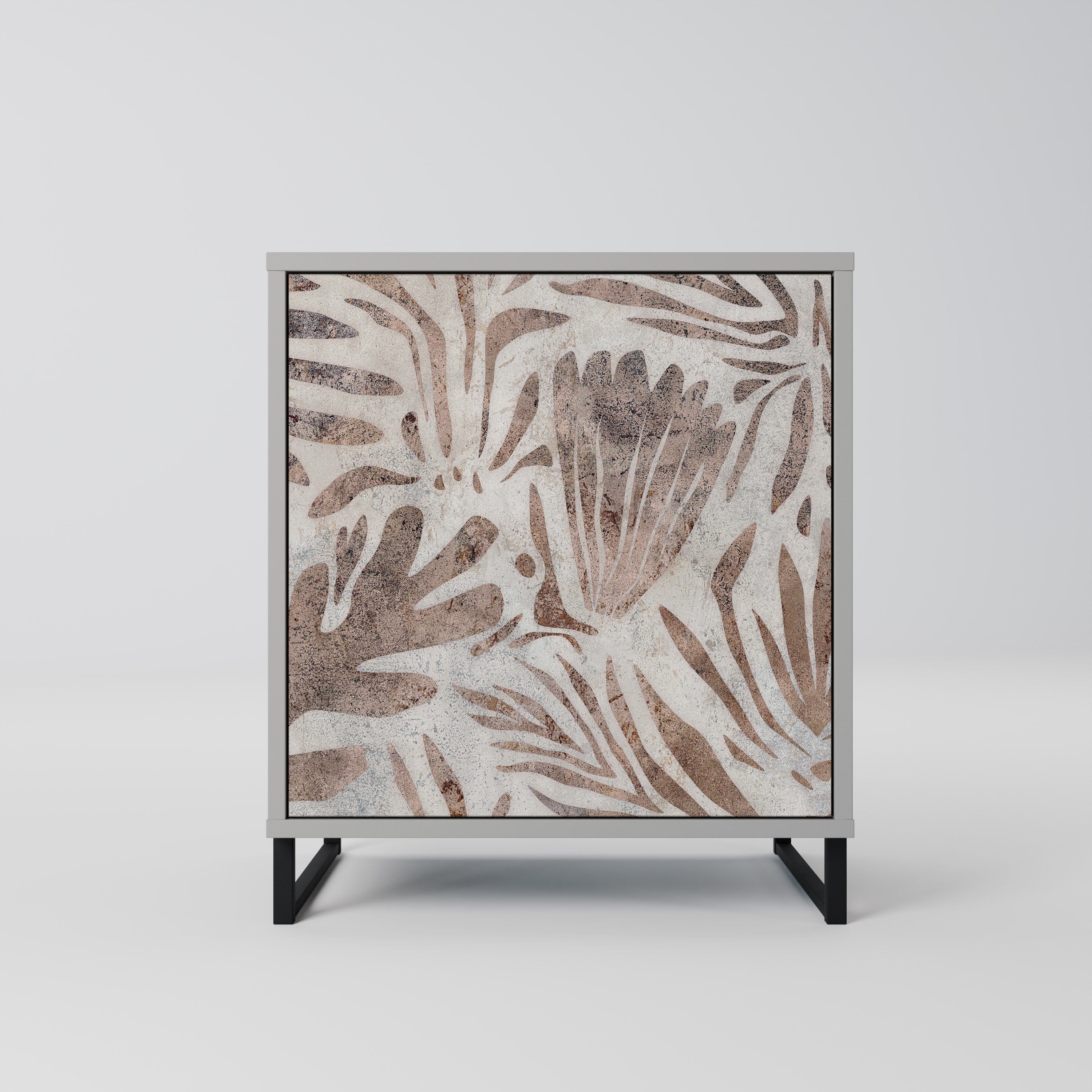 PASSING TIME Aparador de 1 Porta em Acabamento Cinzento