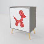 CHILDHOOD MEMORY Aparador de 1 Porta em Acabamento Cinzento