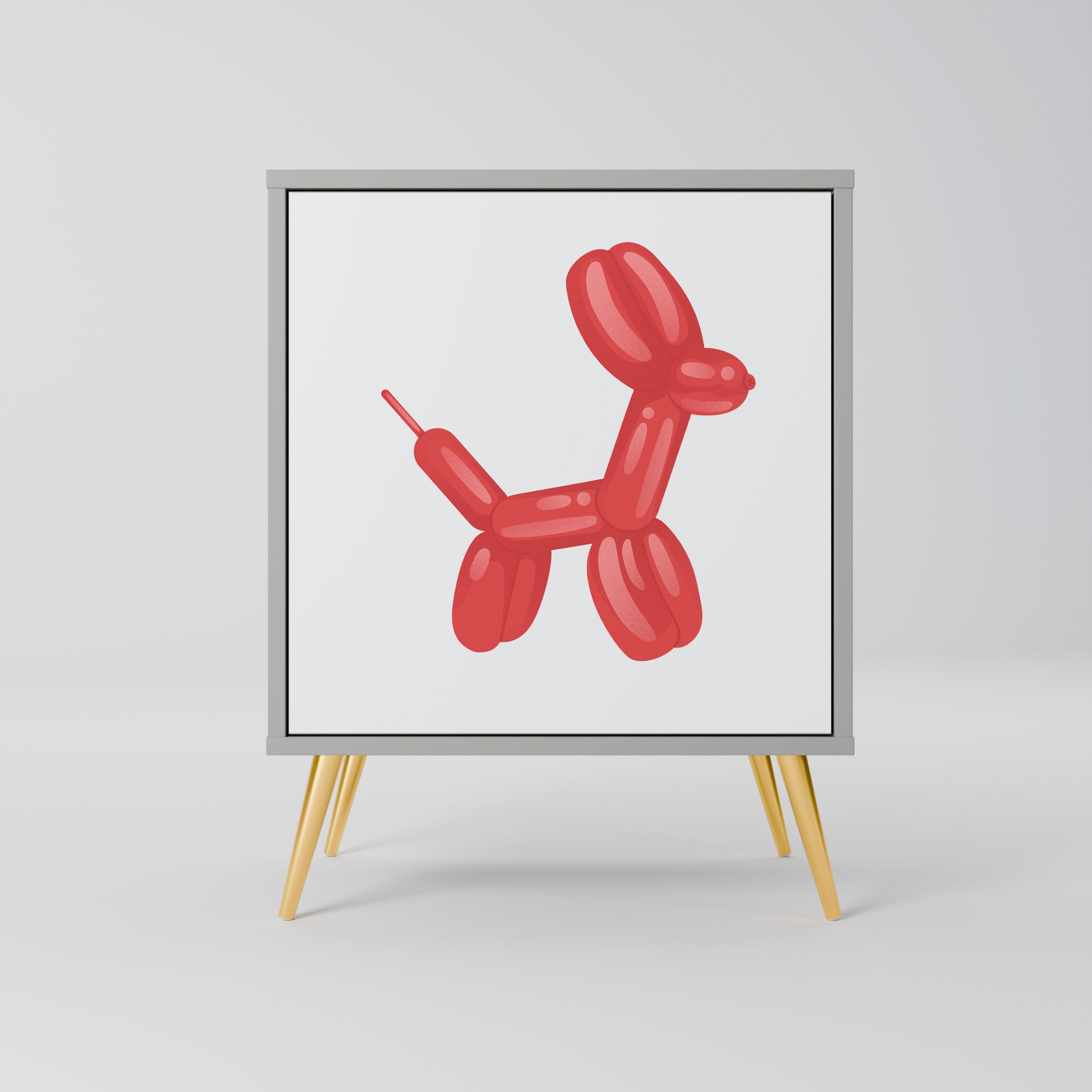 CHILDHOOD MEMORY Aparador de 1 Porta em Acabamento Cinzento