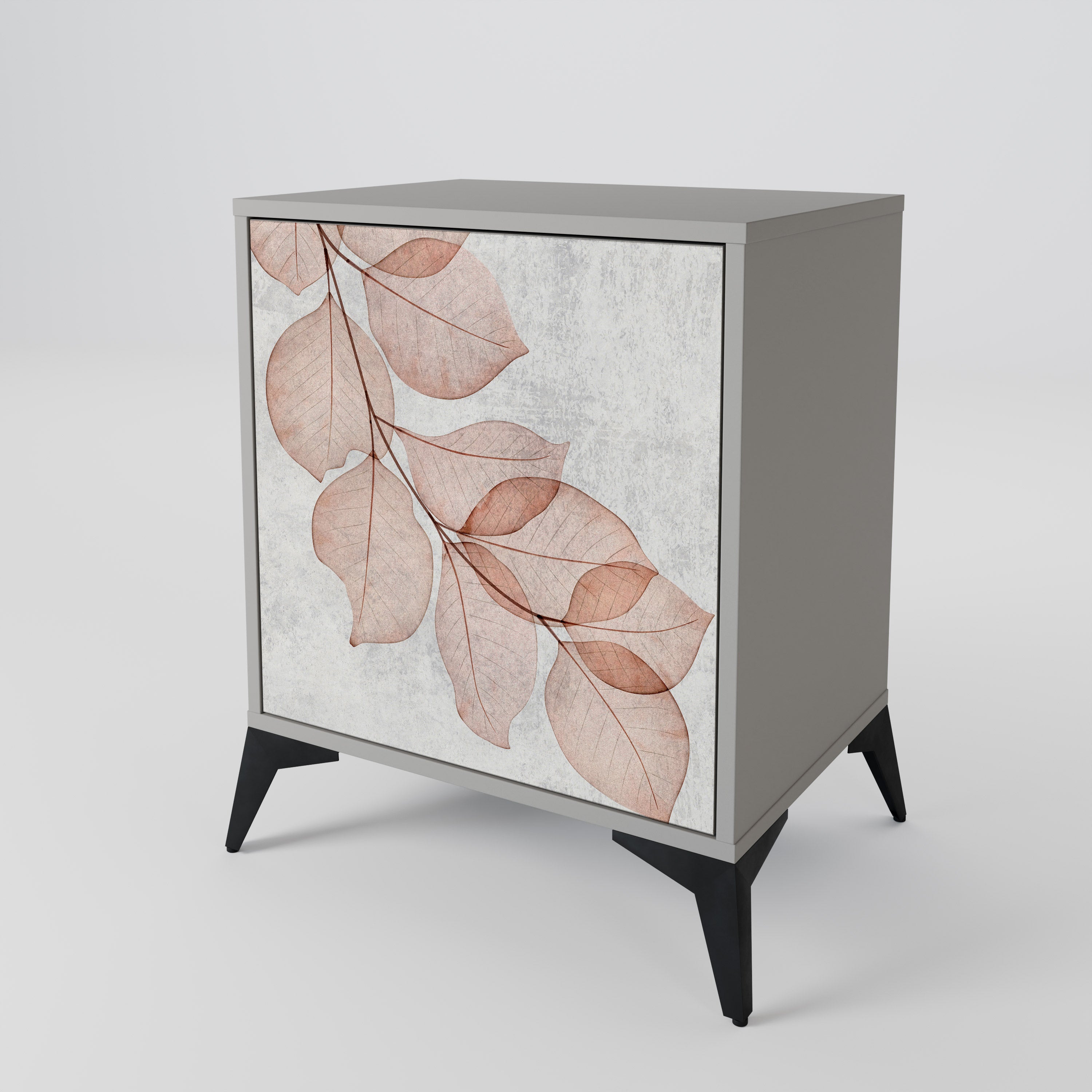 AUTUMN FRAGILITY 1-Door Sideboard in Grey Finish