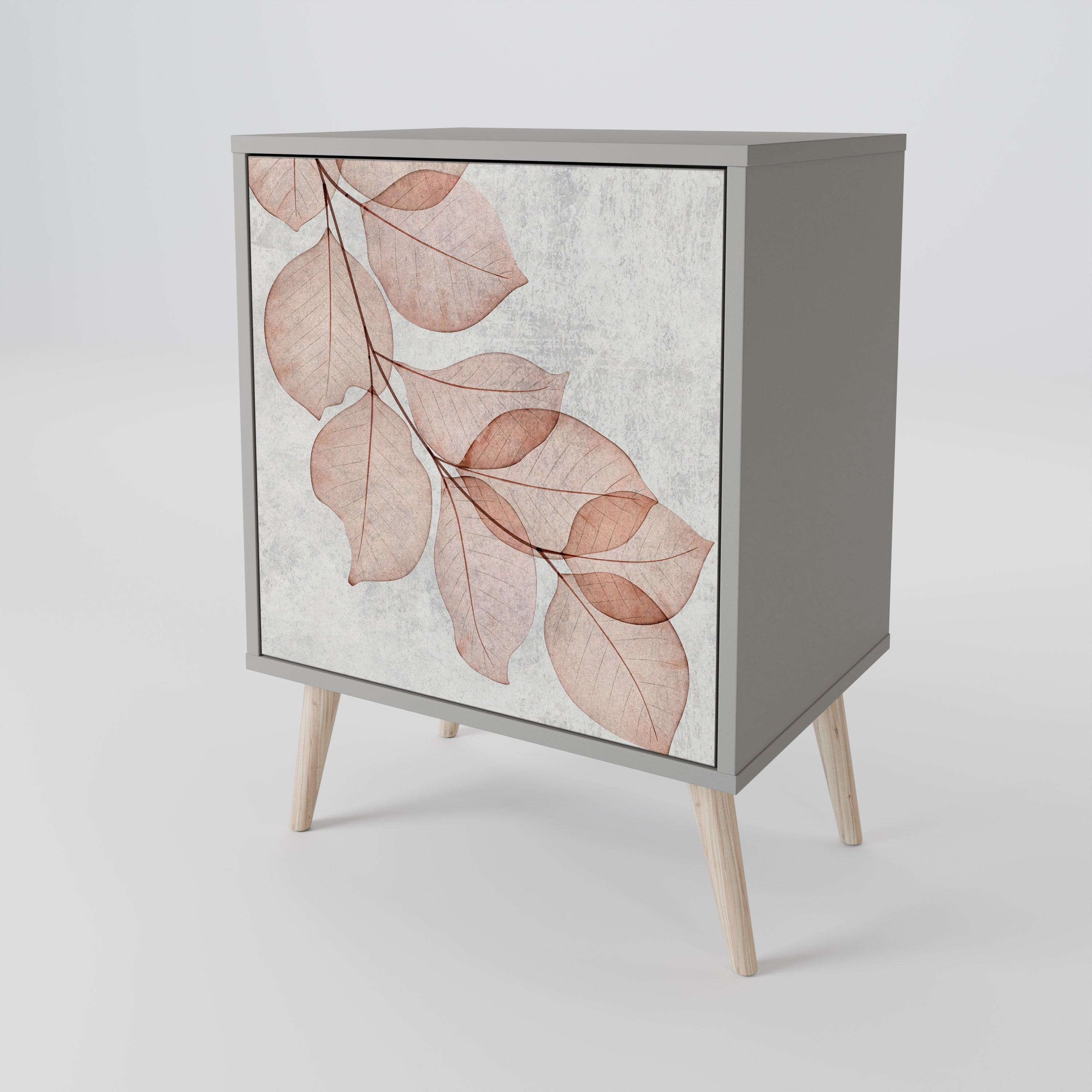 AUTUMN FRAGILITY 1-Door Sideboard in Grey Finish