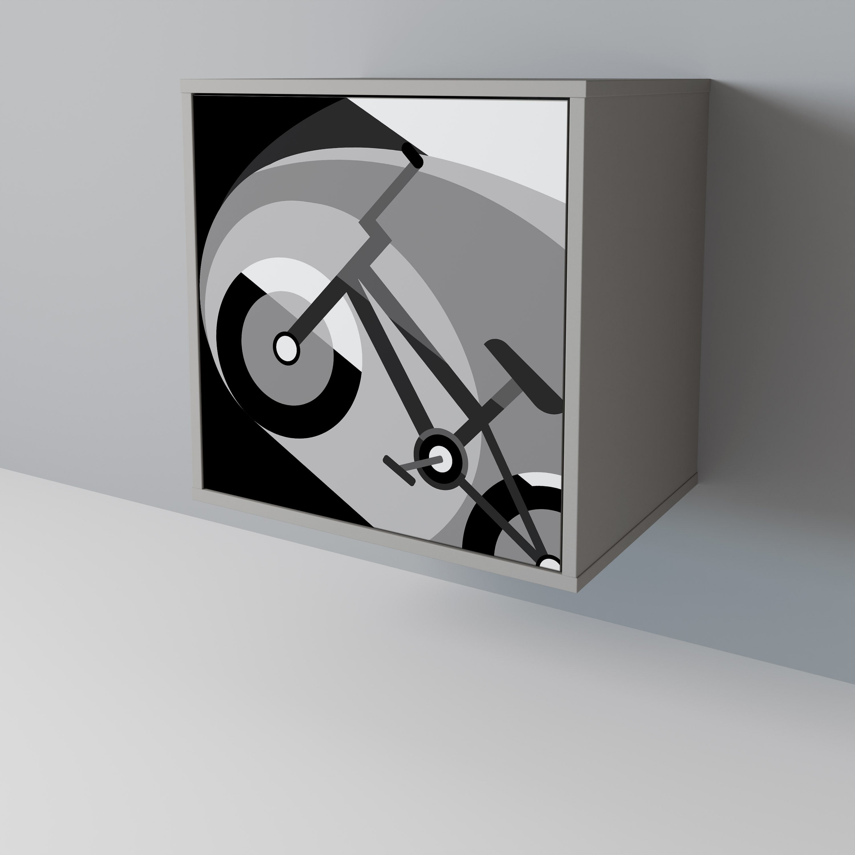 BIKE ENERGY Aparador de 1 Porta em Acabamento Cinzento