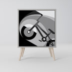 BIKE ENERGY Aparador de 1 Porta em Acabamento Cinzento