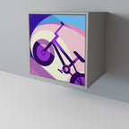 BIKE DREAMS Aparador de 1 Porta em Acabamento Cinzento