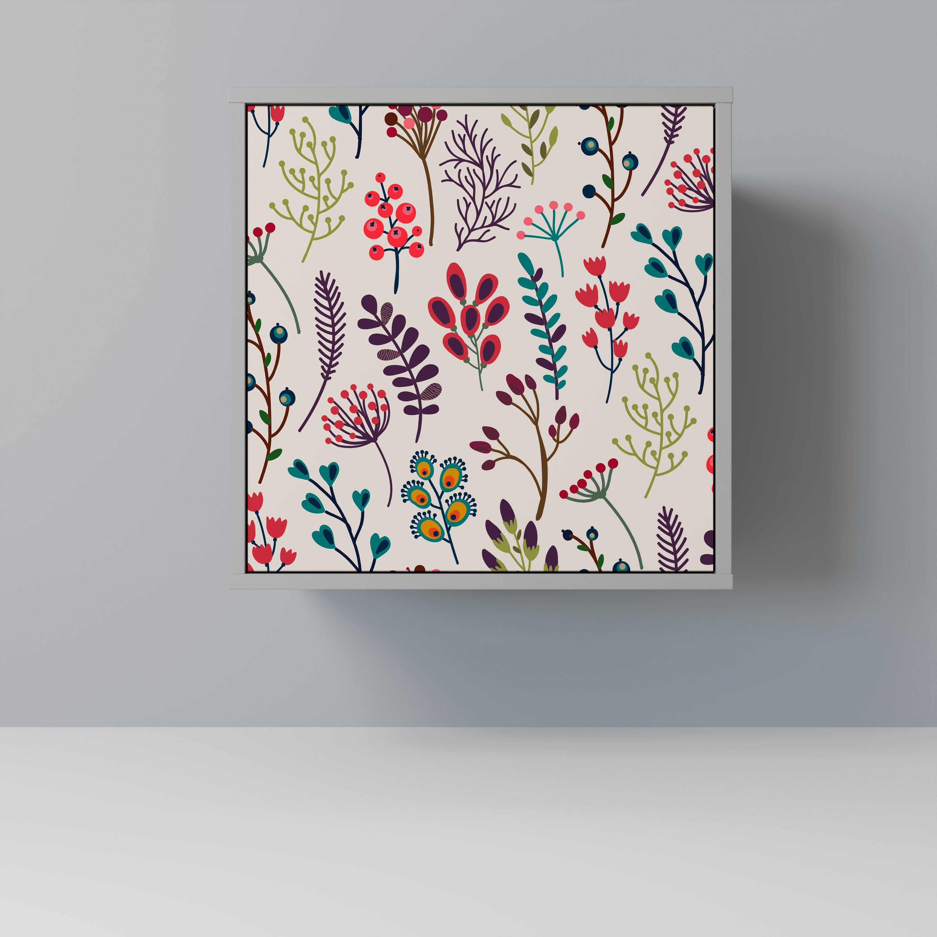 AUTUMN SUNDRIES 1-Door Sideboard in Grey Finish